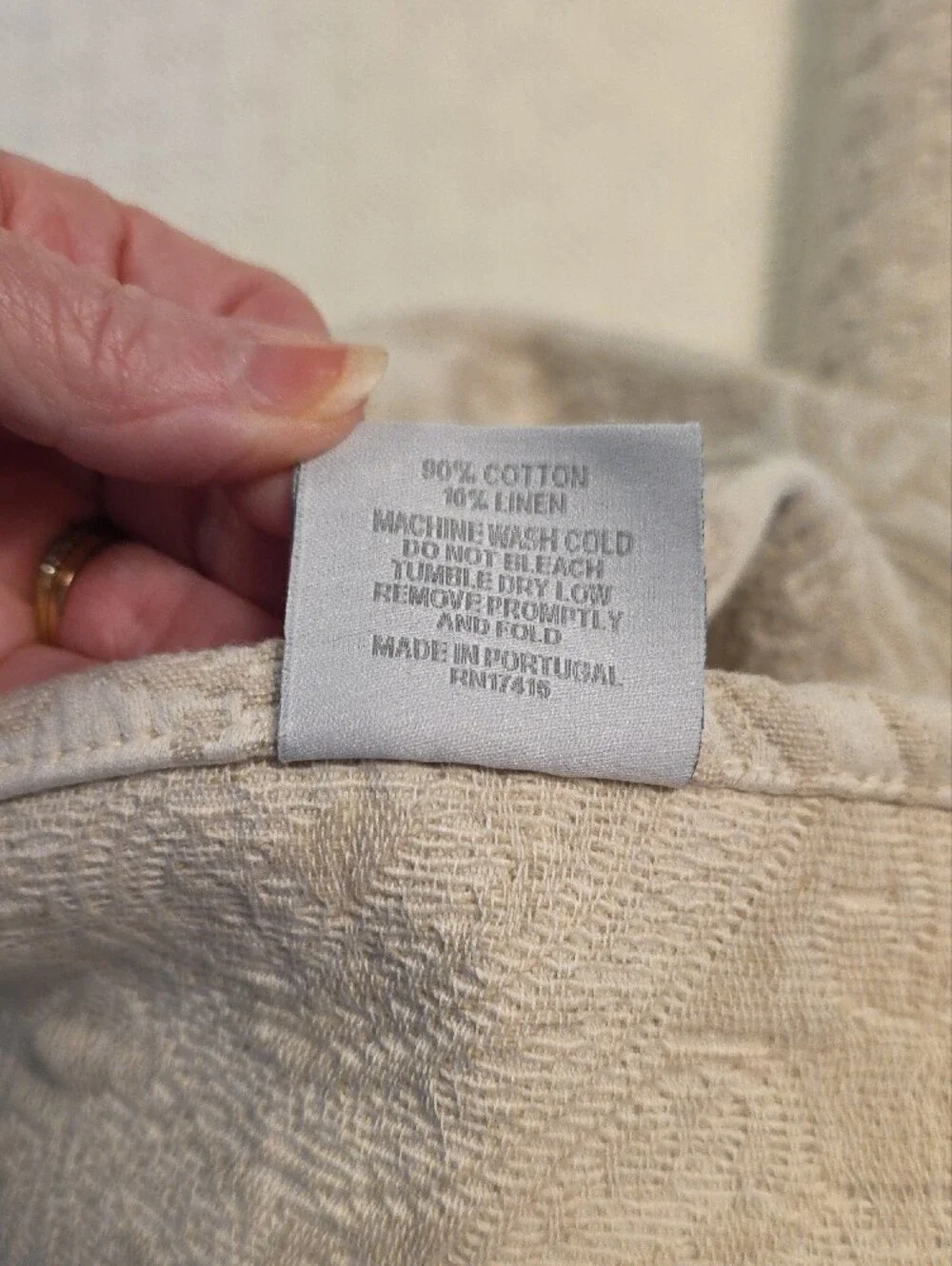 Luxury Cream/Beige Pillow Shams  2 King and One Standard